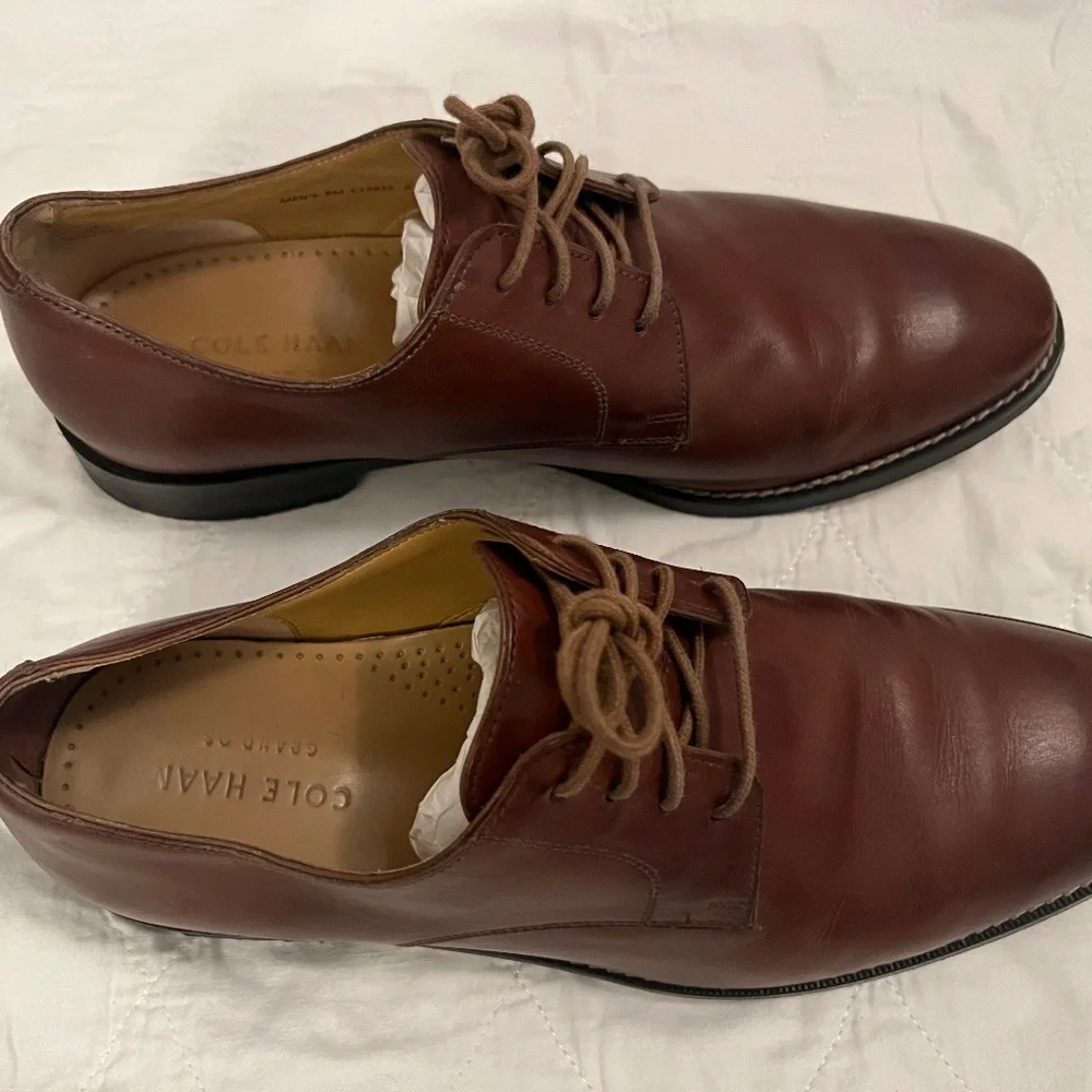 Cole Haan Cambridge Plain Oxford Men's Dress Shoe, Size 9, Sequoia